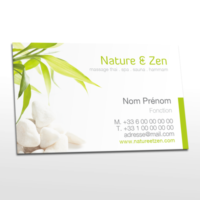 exemple carte de visite zen
