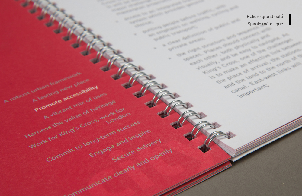 Impression de documents reliés en ligne : book, rapport