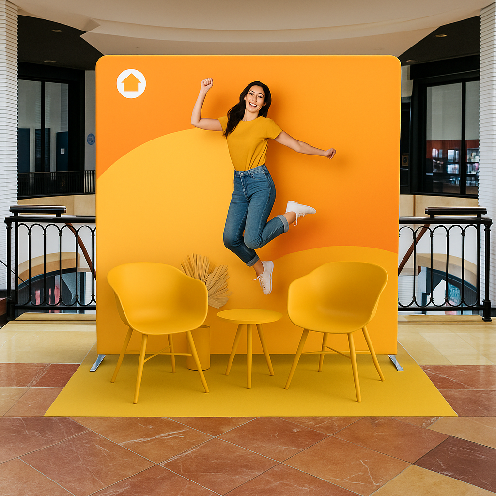 Stand tubulaire pour salon